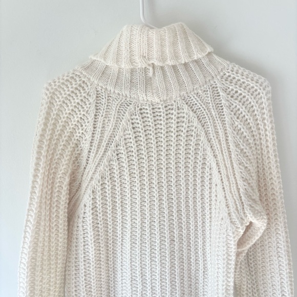 Carmen Steffens Maison White Cream Chunky Knit Sweater Dress Turtle Neck NWT - Picture 9 of 12